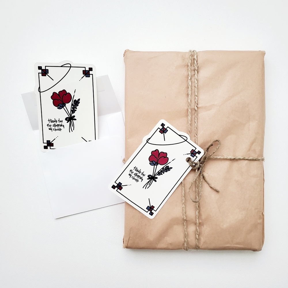 LB008 HANG TAGS Custom Poshmark Thank You Hang Tag Ship Supplies [Price Firm] - Picture 3 of 6